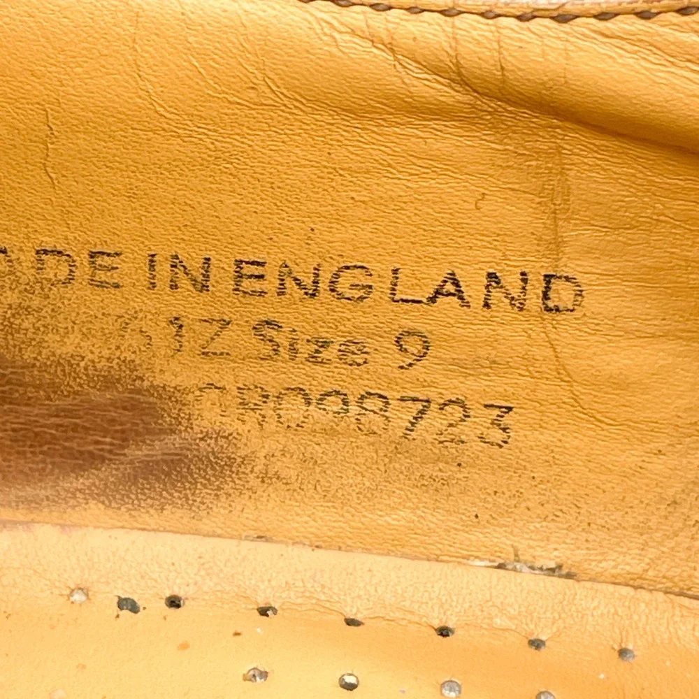 VTG Dr Martens Mens 9 10 Brown Leather Oxford Shoes MIE 90s Y2K Preppy Grunge